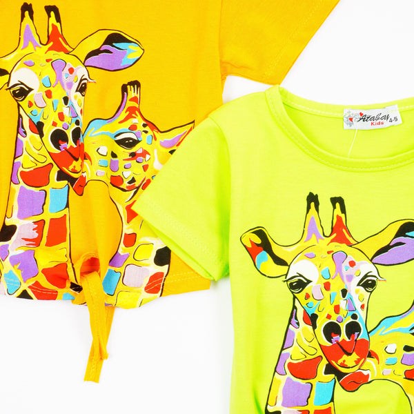 Girls' Giraffe' Top (4-8y) - Clothes4Kids