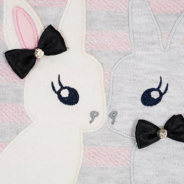 Baby Girl Love Bunny 'Grow With Me' Style Pink/Grey Set (0-6m) - Clothes4Kids