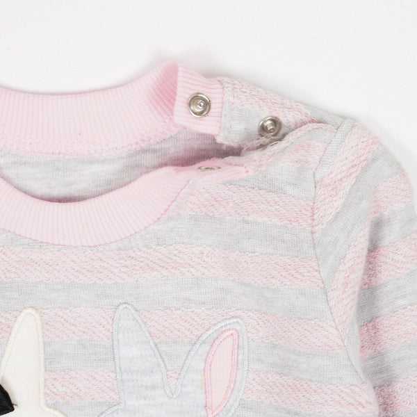 Baby Girl Love Bunny 'Grow With Me' Style Pink/Grey Set (0-6m) - Clothes4Kids