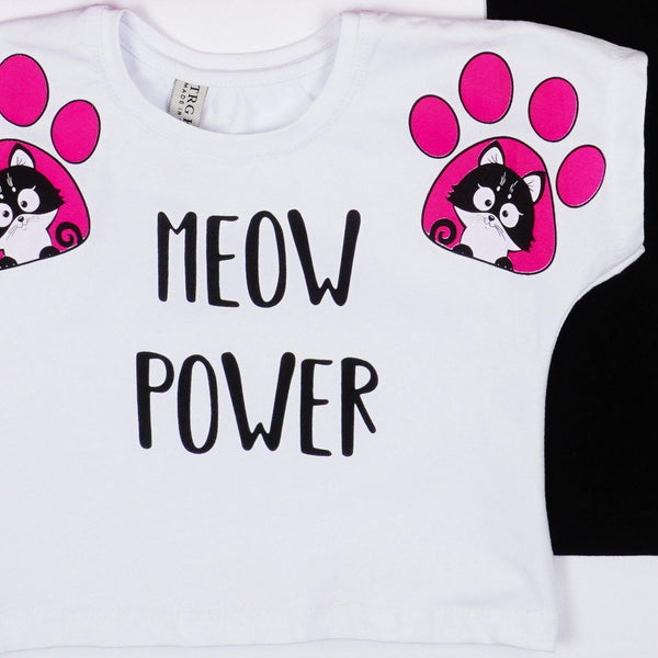 Girls' Meow Power' Cat' Printed Set (4-8y) - Clothes4Kids