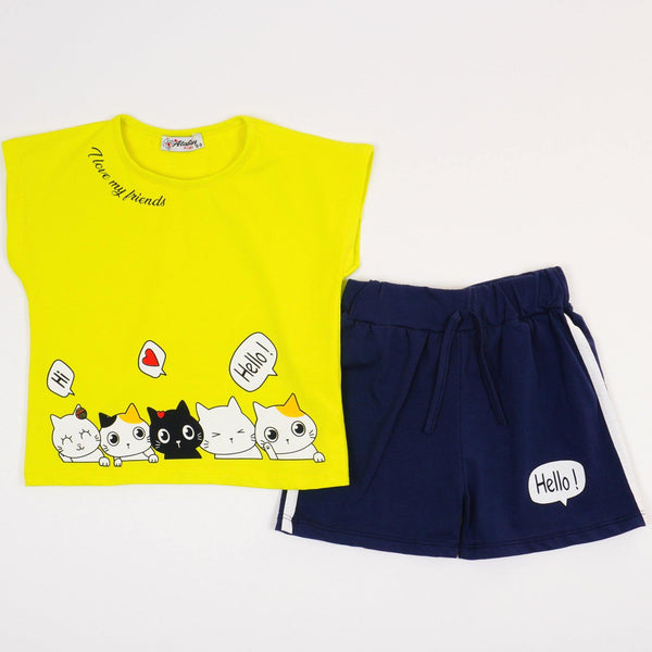 Girls' Hello' Cat' Set *Last sizes-146(10-11y),152(11-12y)* - Clothes4Kids