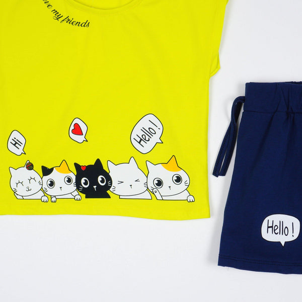 Girls' Hello' Cat' Set *Last sizes-146(10-11y),152(11-12y)* - Clothes4Kids