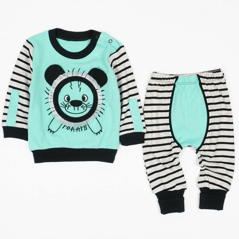 Baby Boy 'Little Lion' Grow with Me' Style Ocean Blue Set (0-6m) - Clothes4Kids