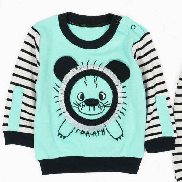Baby Boy 'Little Lion' Grow with Me' Style Ocean Blue Set (0-6m) - Clothes4Kids