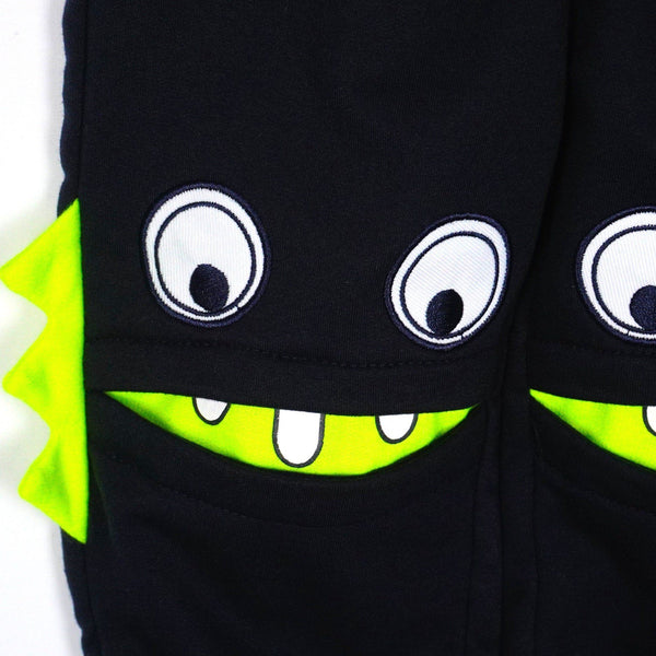 Boys' Funny Monster Face' Navy Blue Joggers (9m-5y) - Clothes4Kids