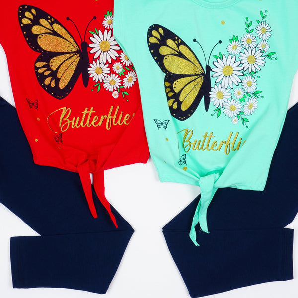 Girls' Butterfly' Printed Set (8-12y) - Clothes4Kids