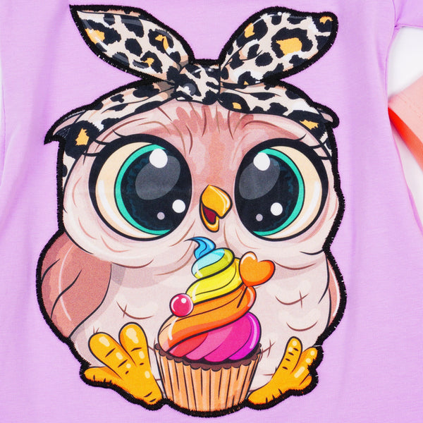 Girls' Little Owl' Short Sleeve Tunic (9m-4y) - Clothes4Kids