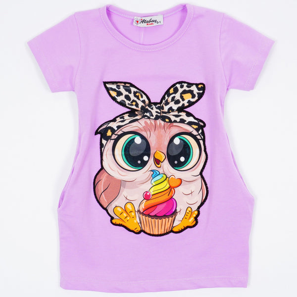 Girls' Little Owl' Short Sleeve Tunic (9m-4y) - Clothes4Kids