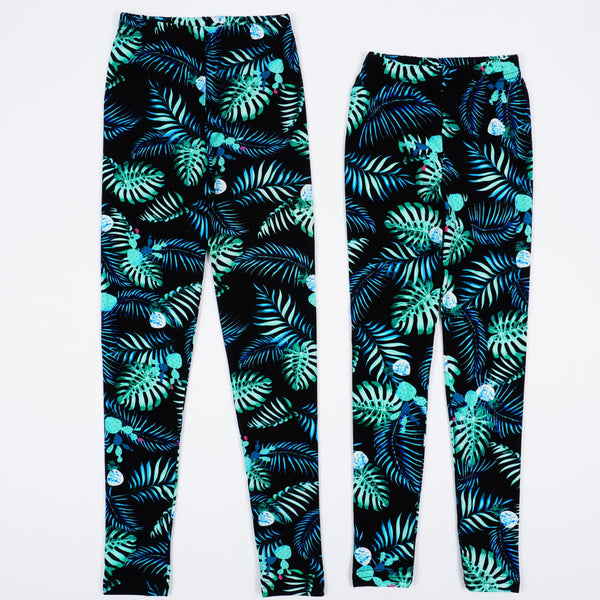 Girls' Tropical Leaves' Leggings (3-13y) - Clothes4Kids