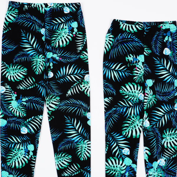 Girls' Tropical Leaves' Leggings (3-13y) - Clothes4Kids