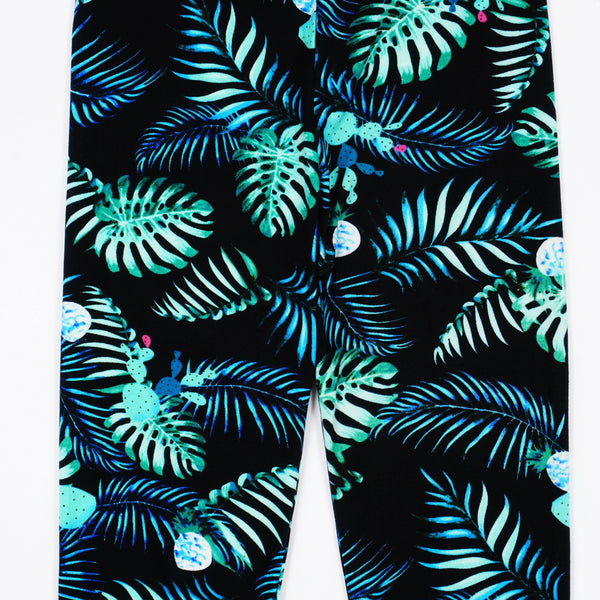 Girls' Tropical Leaves' Leggings (3-13y) - Clothes4Kids