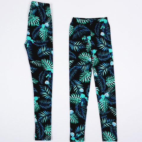 Girls' Tropical Leaves' Leggings (3-13y) - Clothes4Kids