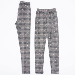 Girls' Checked Leggings (3-12y) - Clothes4Kids