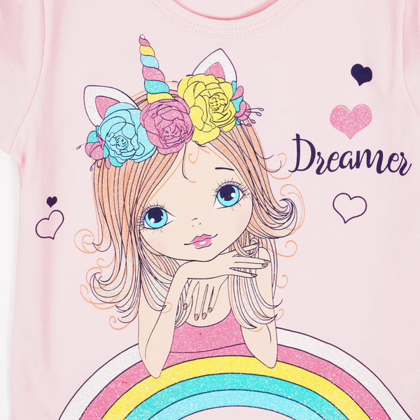 Girls' Dreamer' Unicorn Printed Summer Set *Last size-116(5-6y)* - Clothes4Kids