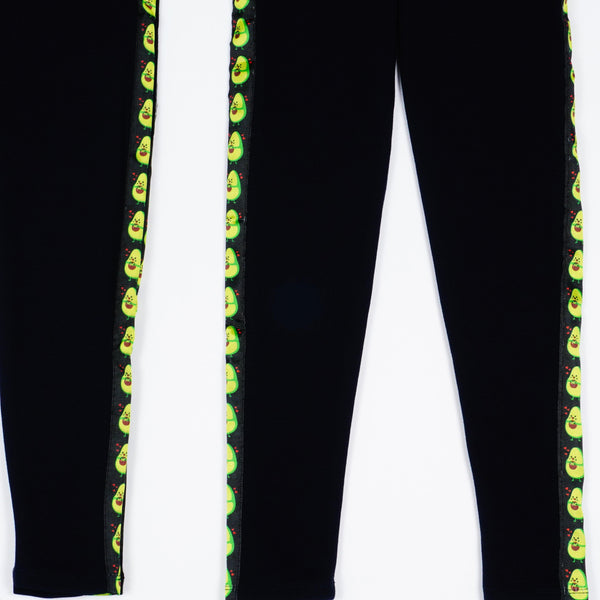 Girls' Avocado ' Printed Winter Warm Black Leggings (7-12y) - Clothes4Kids