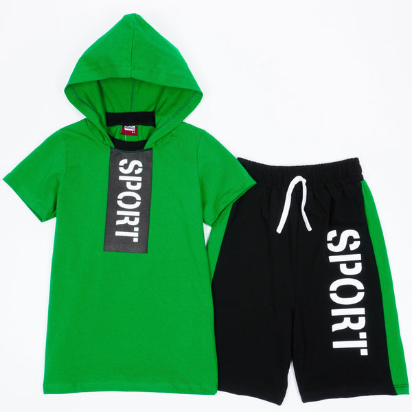 Boys' Sport ' Green/Black Set (4-11y) - Clothes4Kids