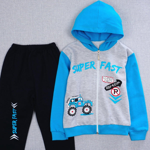 Boys' Super Fast Car' Printed Tracksuit (1-3y) - Clothes4Kids