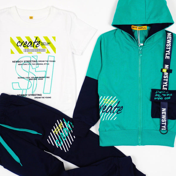 Boys' New Style' Ocean Blue/Navy Blue Set (3-6y) - Clothes4Kids