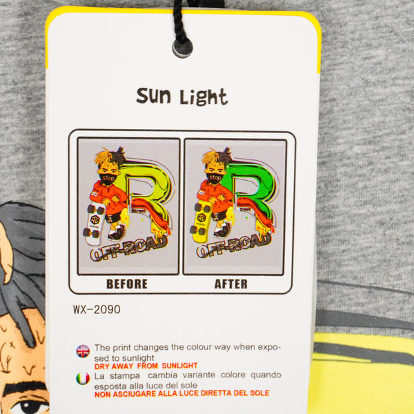 Boys' Off-Road' Printed Light Grey T-Shirt (7-16y) - Clothes4Kids