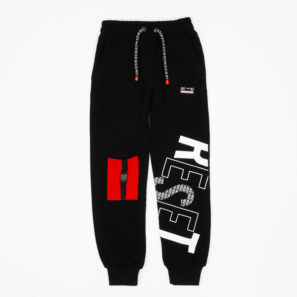 Boys' Reset' Printed Black/Red Tracksuit (8-13y) - Clothes4Kids