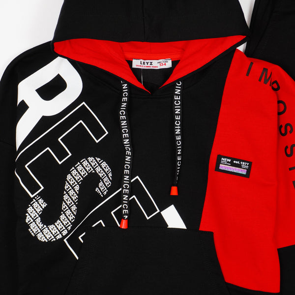 Boys' Reset' Printed Black/Red Tracksuit (8-13y) - Clothes4Kids