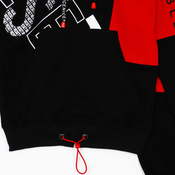 Boys' Reset' Printed Black/Red Tracksuit (8-13y) - Clothes4Kids