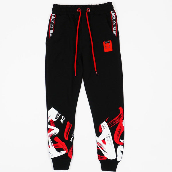 Boys' Graffiti' Printed Black/Red/White Tracksuit (8-14y) - Clothes4Kids