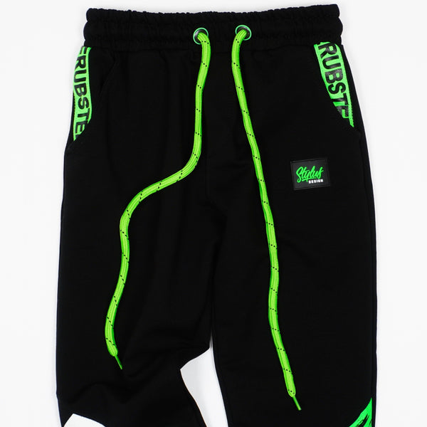 Boys' Graffiti' Printed Black/Green/White Tracksuit (8-13y) - Clothes4Kids