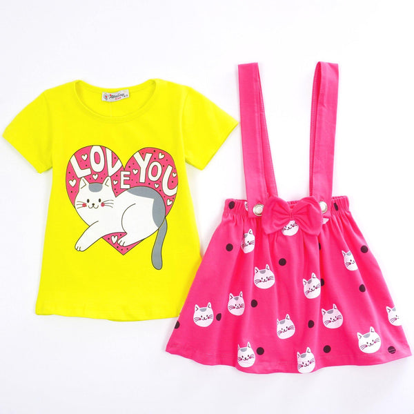 Girls' Love Cat' Set (4-8y) - Clothes4Kids