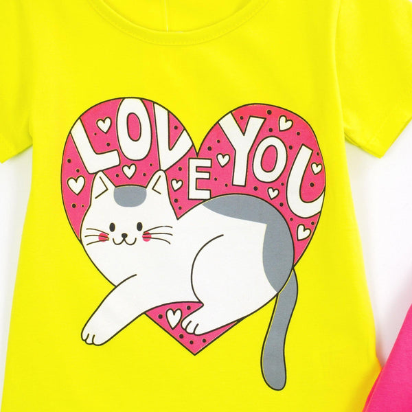 Girls' Love Cat' Set (4-8y) - Clothes4Kids