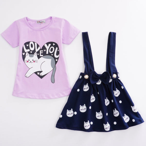 Girls' Love Cat' Set (4-8y) - Clothes4Kids
