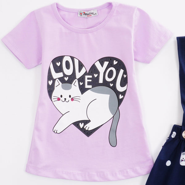 Girls' Love Cat' Set (4-8y) - Clothes4Kids
