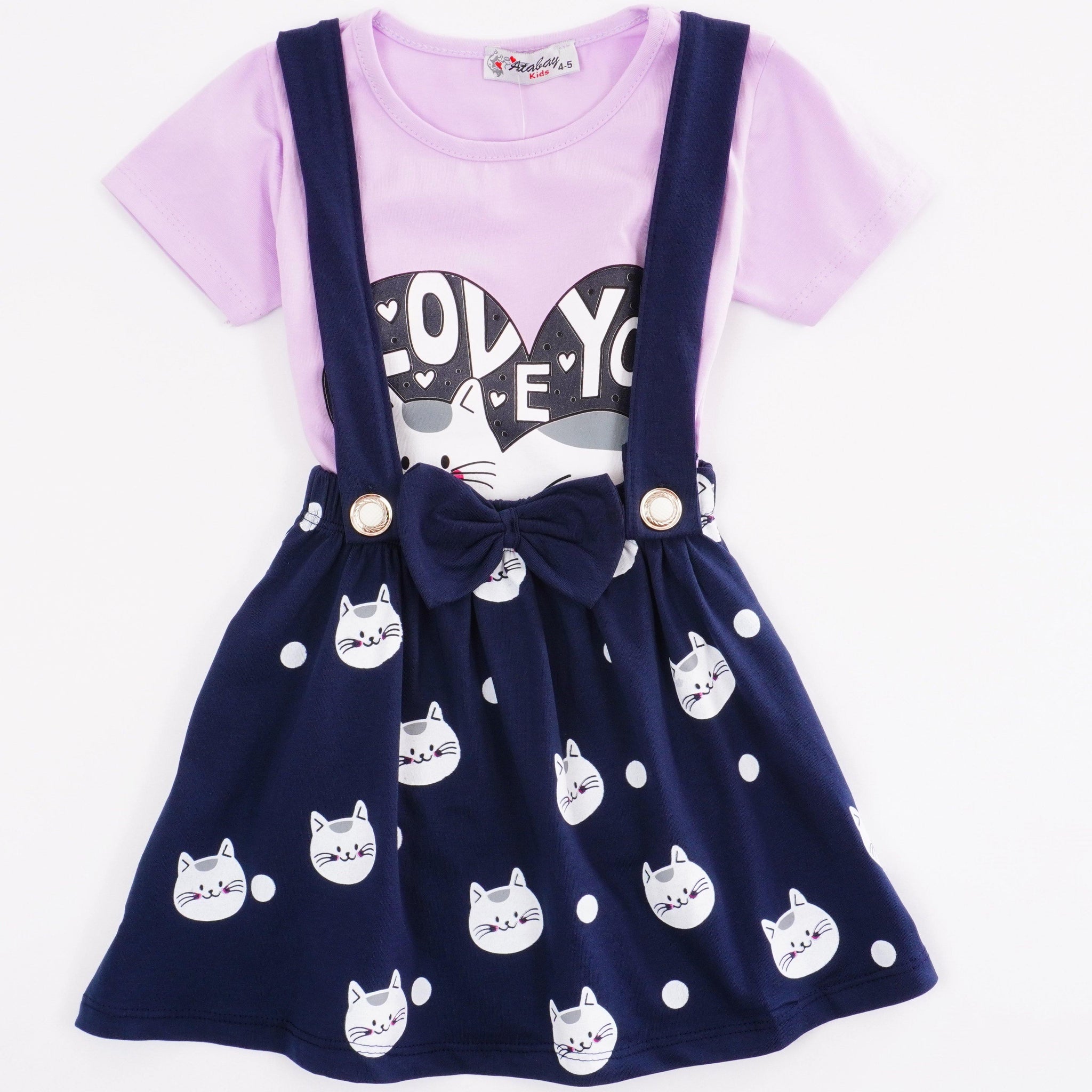Girls' Love Cat' Set (4-8y) - Clothes4Kids