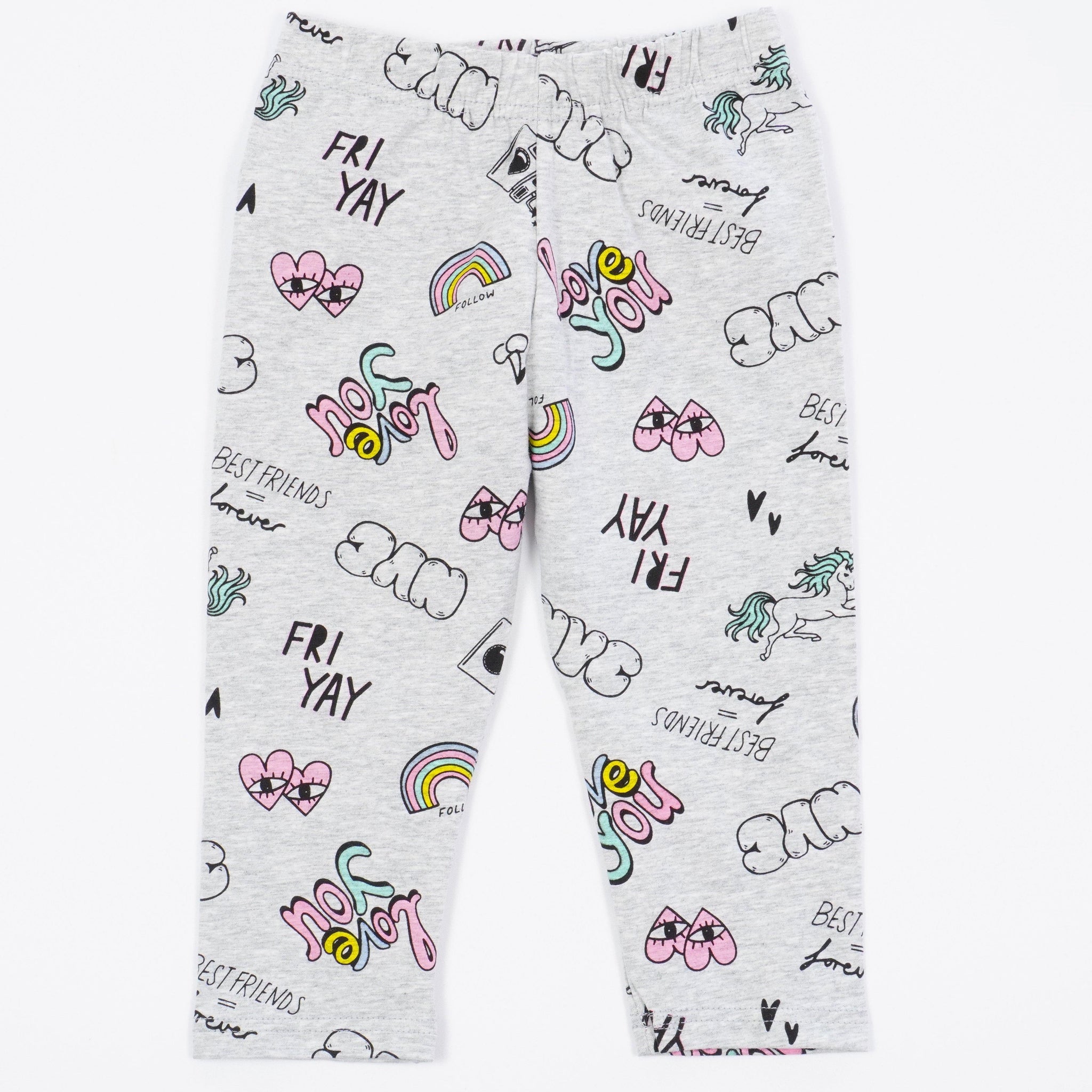 Girls' Love You' Pony ' 3/4 Leggings (2-9y) - Clothes4Kids