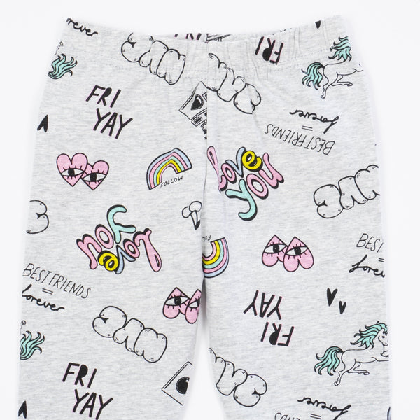 Girls' Love You' Pony ' 3/4 Leggings (2-9y) - Clothes4Kids