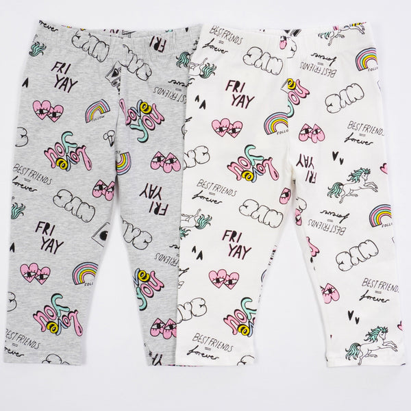 Girls' Love You' Pony ' 3/4 Leggings (2-9y) - Clothes4Kids