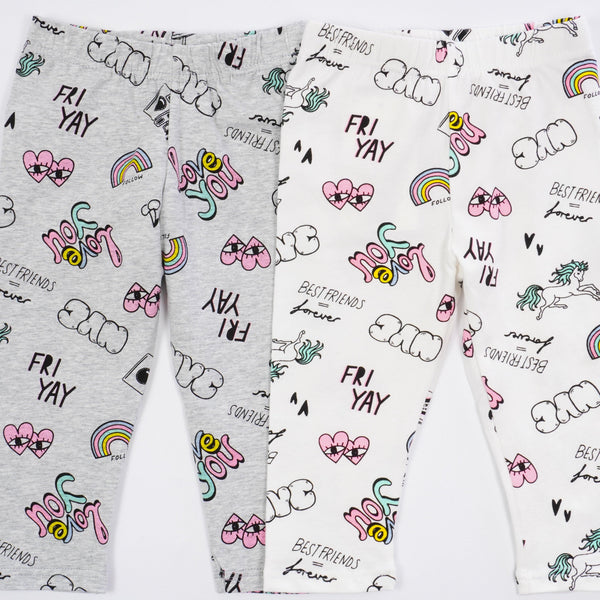 Girls' Love You' Pony ' 3/4 Leggings (2-9y) - Clothes4Kids