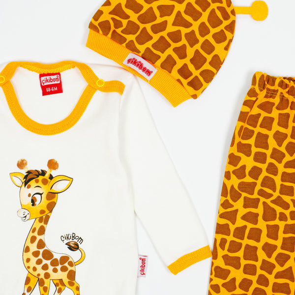 Baby Unisex 'Giraffe' Printed Set (0-9m) - Clothes4Kids