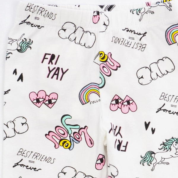 Girls' Love You' Pony ' 3/4 Leggings (2-9y) - Clothes4Kids