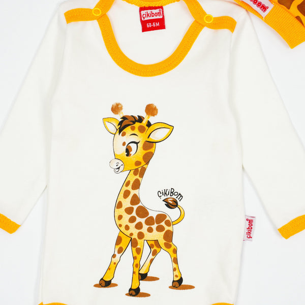 Baby Unisex 'Giraffe' Printed Set (0-9m) - Clothes4Kids