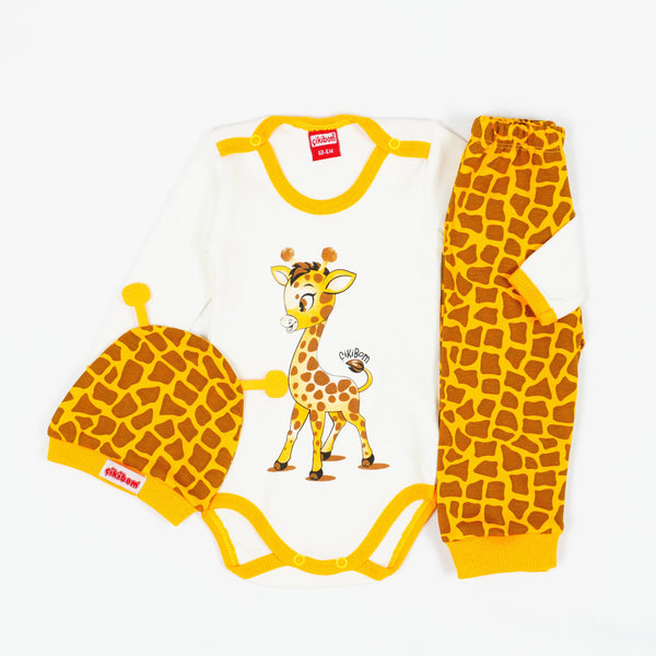 Baby Unisex 'Giraffe' Printed Set (0-9m) - Clothes4Kids