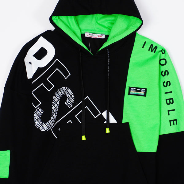 Boys' Reset' Printed Black/Green Tracksuit (8-14y) - Clothes4Kids