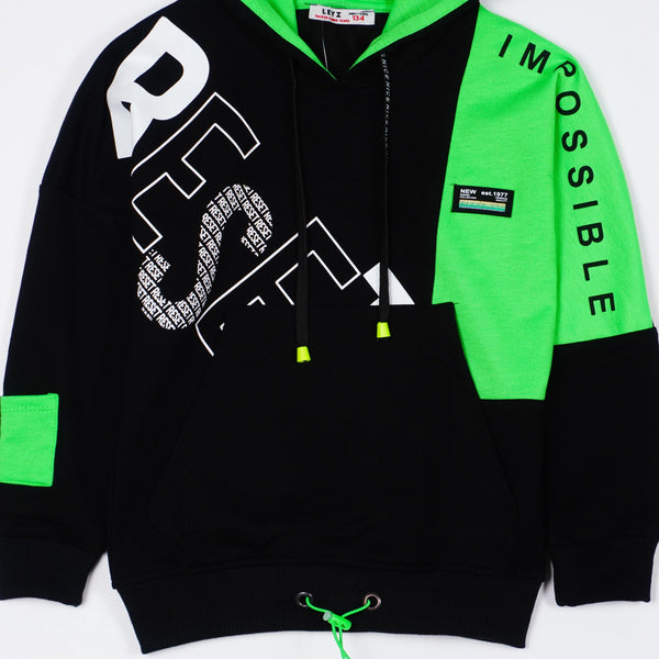 Boys' Reset' Printed Black/Green Tracksuit (8-14y) - Clothes4Kids