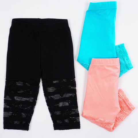 Girls' Lace-Trimmed Cycling Shorts (3-9y) - Clothes4Kids