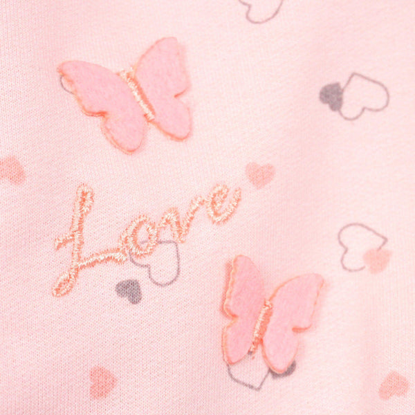 Baby Girl 'Love My Family' Teddy Bear Printed Set Cream/Peach (3-12m) - Clothes4Kids