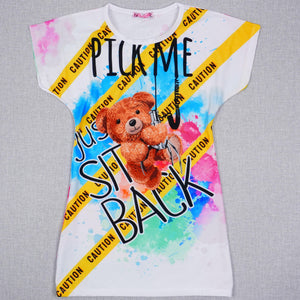 Girls' Pick Me' Teddy Bear Dress (7-13y) - Clothes4Kids