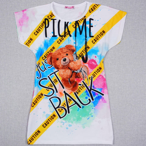 Girls' Pick Me' Teddy Bear Dress (7-13y) - Clothes4Kids