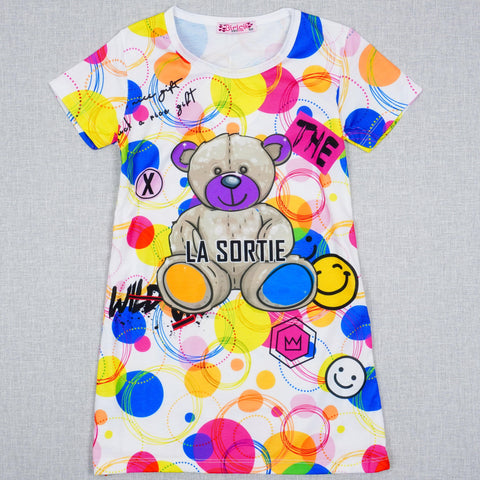 Girls' Teddy Bear' Dress (6-12y) - Clothes4Kids
