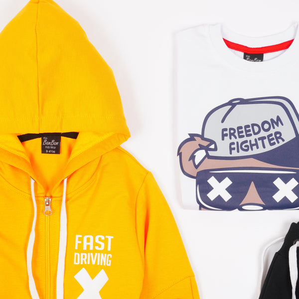 Boys' Freedom Fighter' Printed 3pcs Set (3-8y) - Clothes4Kids