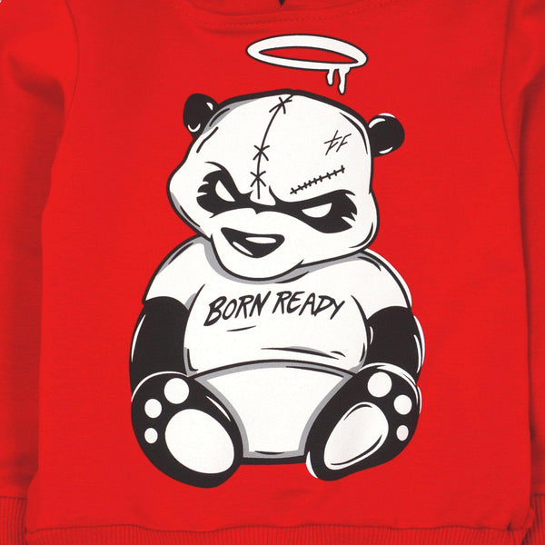 Boys' 'Born Ready' Printed Panda Red Tracksuit (18m-6y) - Clothes4Kids
